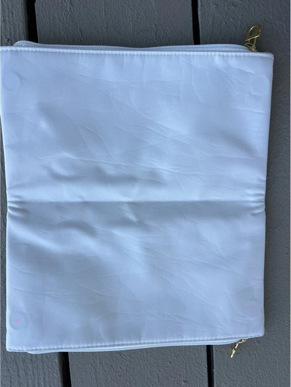 Salvatore Ferragamo Parfums white Two Side Zipper case pouch